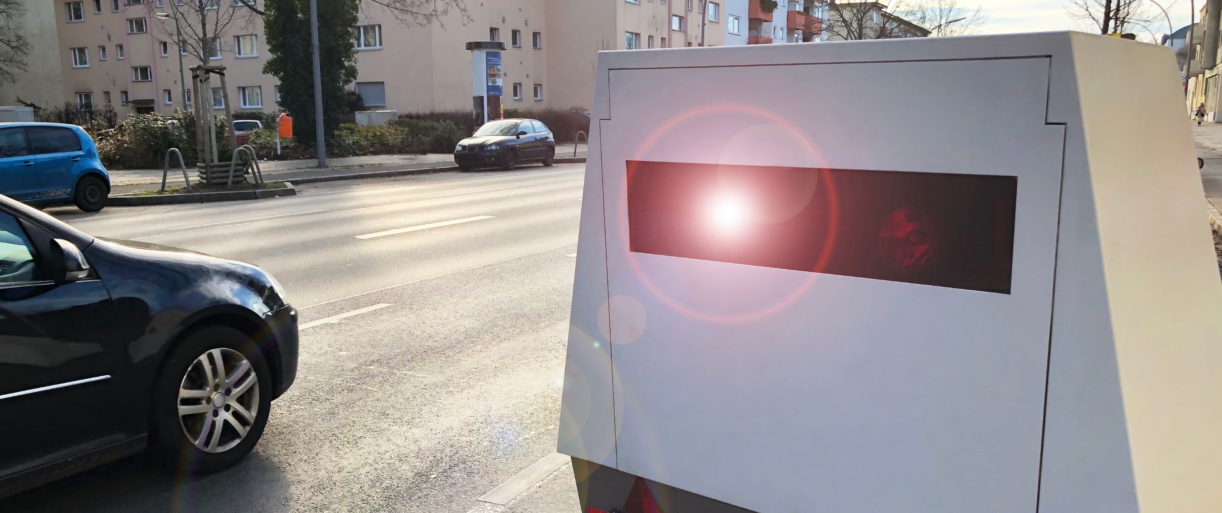 Auto mit Blitzer Auto mit Blitzer