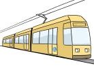 eine gelbe S-Bahn steht auf dem Gleis