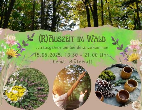 Daten zur Veranstaltung, im Hintergrund Wald