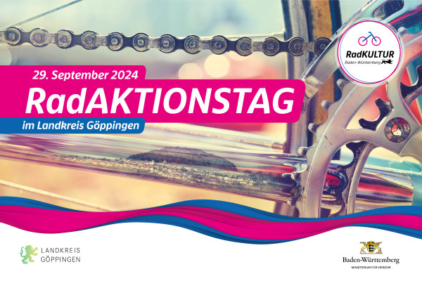 Luftballons spiegeln sich in einem Fahrrad. 29. September 2024 RadAKTIONSTAG im Landkreis Göppingen