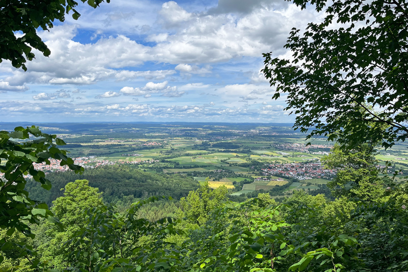 Panoramablick von der Bertaburg bei Bad Boll (Quelle: Forstamt, S. Aminger)