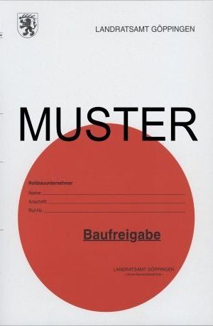 Muster eines Baufreigabescheins (Roter Punkt)