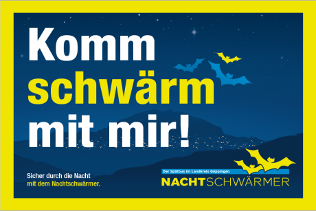 Bild mit Text "Schwärm mit mir"